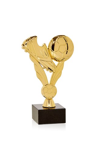 Trofeo Fútbol Bota y Balón Dorado 18cm