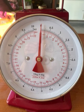 Báscula Vintage Roja Cocina Peso hasta 10kilos