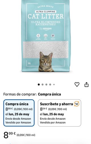 Arena especial aglomerante para gatos 10L