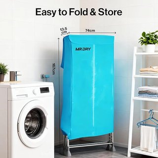 Electric Clothes Dryer with Sock Clip, 2-Tier Fold