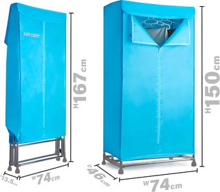 Electric Clothes Dryer with Sock Clip, 2-Tier Fold