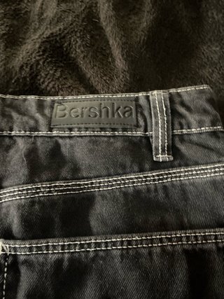 Pantalón straight Bershka negro