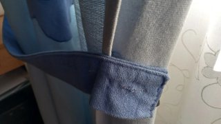 Tende per camera da letto con fiori blu
