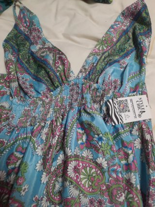 Vestido largo estampado floral