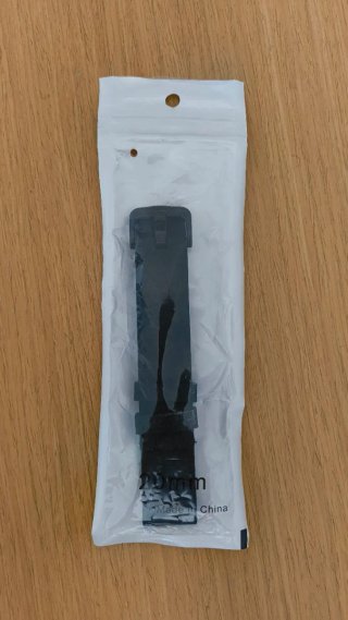 Pulsera Silicona Reloj 20mm Negra