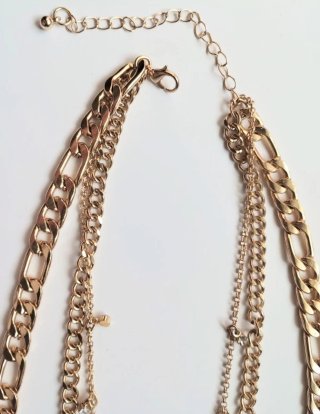 Collana elegante oro 3 fili mai indossata