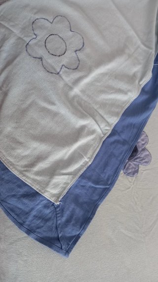 Colcha Cama 90 Flores Azul
