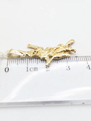 Colgante Bruja Escoba Oro 18k