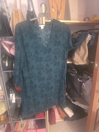 Vestido verde estampado