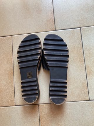 Ciabatte nere in pelle
