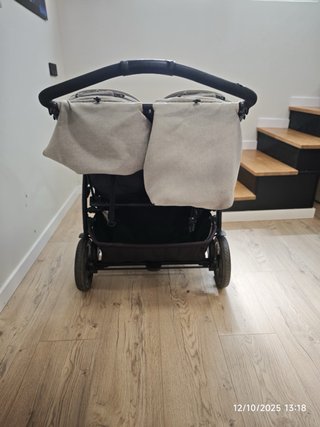 PegPerego Carro Doble + 2 Maxicosi + Bases Isofix