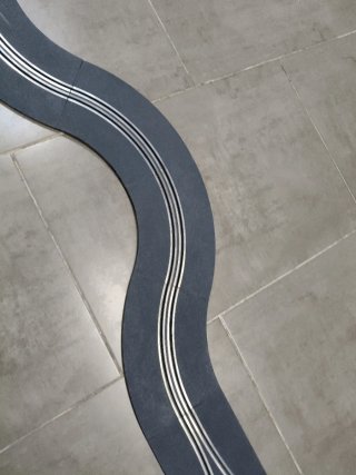 Scalextric Gran Chicane pista gris moderna