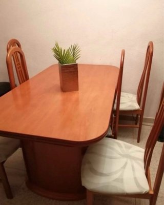 Mesa comedor extensible madera