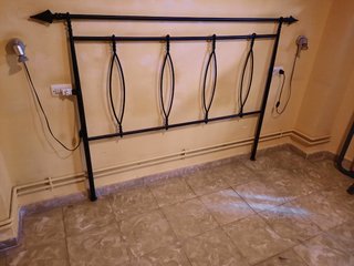 Cabezal de cama metálico negro 150