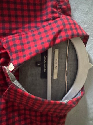 Camisa Salsa cuadros rojo y negro Talla S