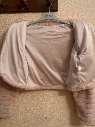Chaquetilla fiesta rosa de pelo