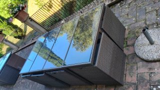 Salotto da giardino componibile in midollino