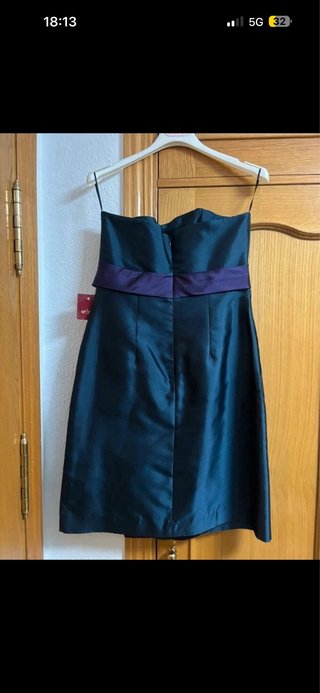 Vestido fiesta bicolor azul Talla L