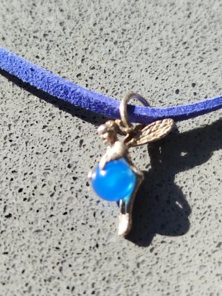 Colgante de plata Hada con Bola Azul