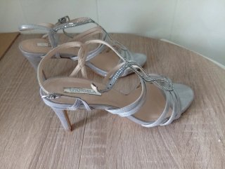 Sandalias de tacón G'ANGELA plateadas