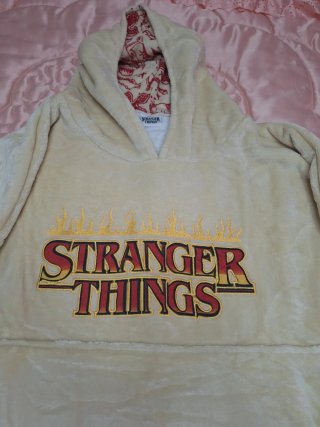 Sudadera Manta Stranger Things Beige Talla Única