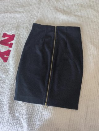 Falda Massimo Dutti azul oscuro Talla S