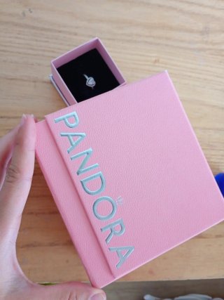 Anillo Pandora Corazón Brillante Plata