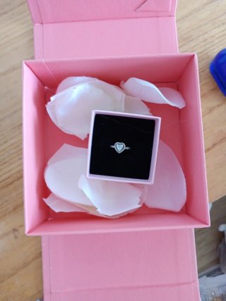 Anillo Pandora Corazón Brillante Plata