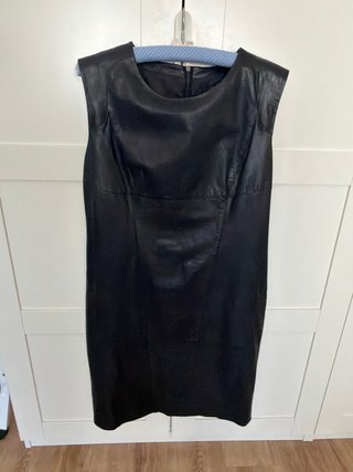 Vestito in pelle Max Mara Weekend nero