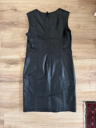 Vestito in pelle Max Mara Weekend nero