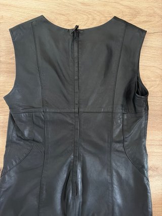 Vestito in pelle Max Mara Weekend nero