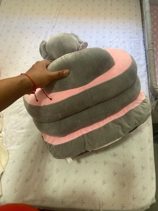 Silla Elefante Bebé Rosa Gris