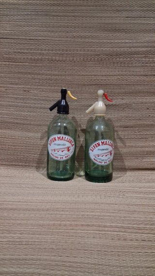 2 sifones de vidrio antiguos Molins de Rey