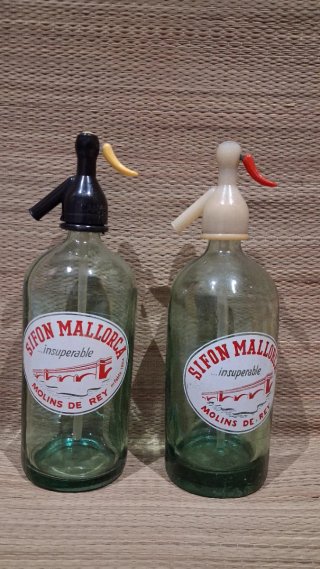2 sifones de vidrio antiguos Molins de Rey