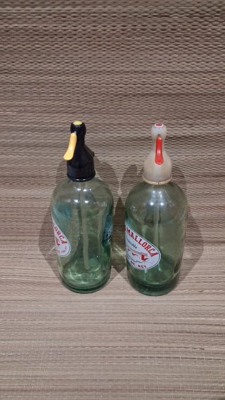 2 sifones de vidrio antiguos Molins de Rey