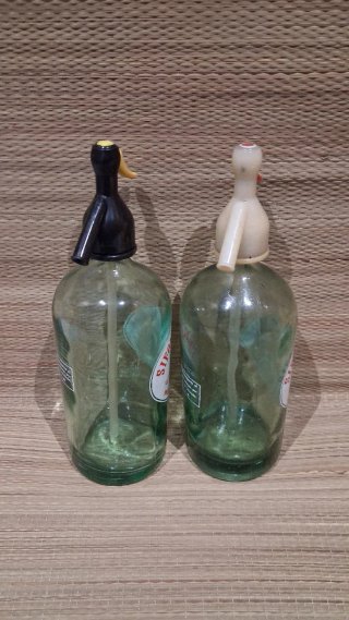 2 sifones de vidrio antiguos Molins de Rey