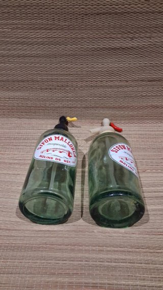 2 sifones de vidrio antiguos Molins de Rey