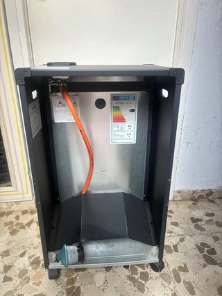 Estufa azul metal