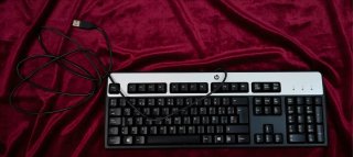 Tastiera HP USB Nero e Bianco