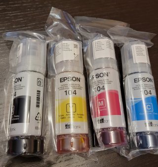 4 Inchiostri Epson 104 EcoTank