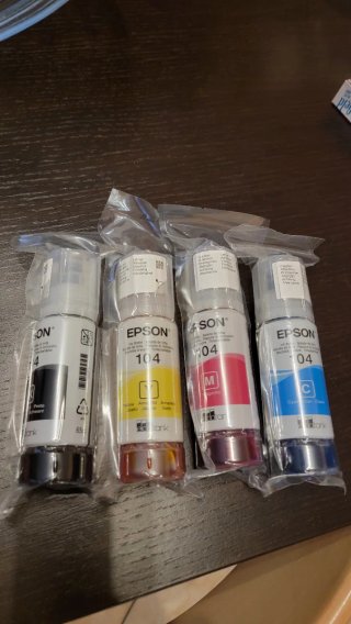 4 Inchiostri Epson 104 EcoTank