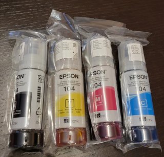 4 Inchiostri Epson 104 EcoTank