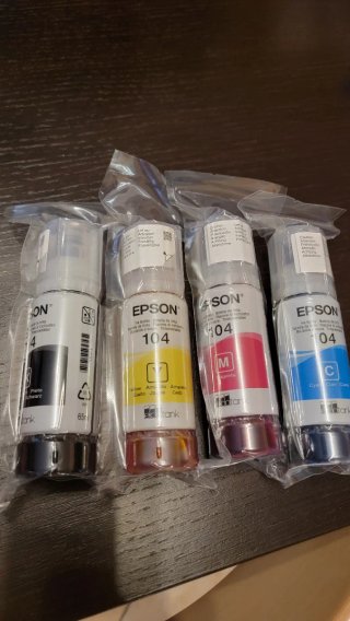 4 Inchiostri Epson 104 EcoTank