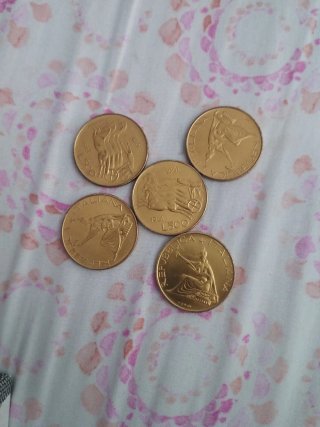 5 Monedas Italia 500 Liras 1961