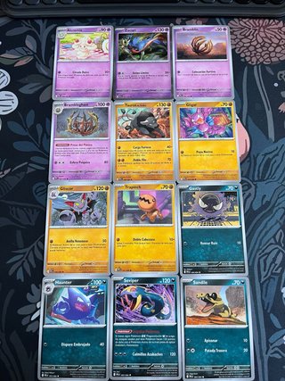 Pack 65 Cartas Pokémon Fuegos Fantasmales