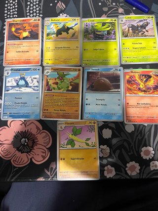 Pack 65 Cartas Pokémon Fuegos Fantasmales
