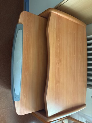 Mueble Ordenador Madera Ruedas
