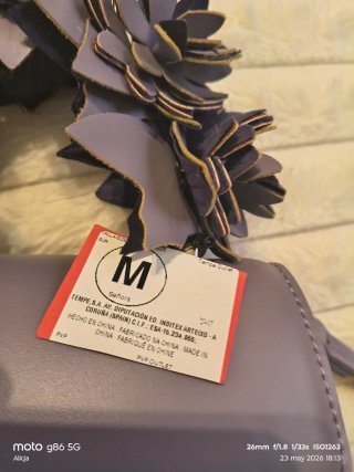 Bolso Zara Morado con Flores