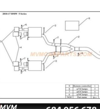 Sistema de escape deportivo completo para BMW Seri