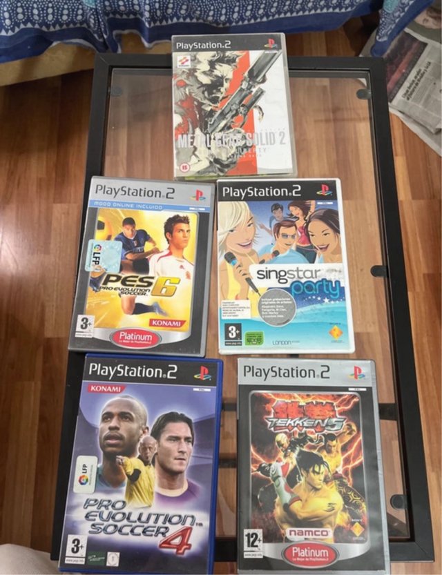 Lote 5 Juegos PS2: PES, Tekken, Singstar